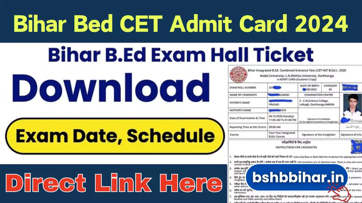 Bihar Bed CET Admit Card 2024